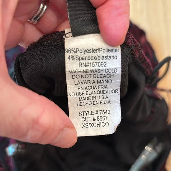 Windsor Mini Dress Sleeveless Velvet Print Ruched Size XS - Picture 8 of 8